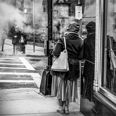 Terry Halsey Bag Lady BW