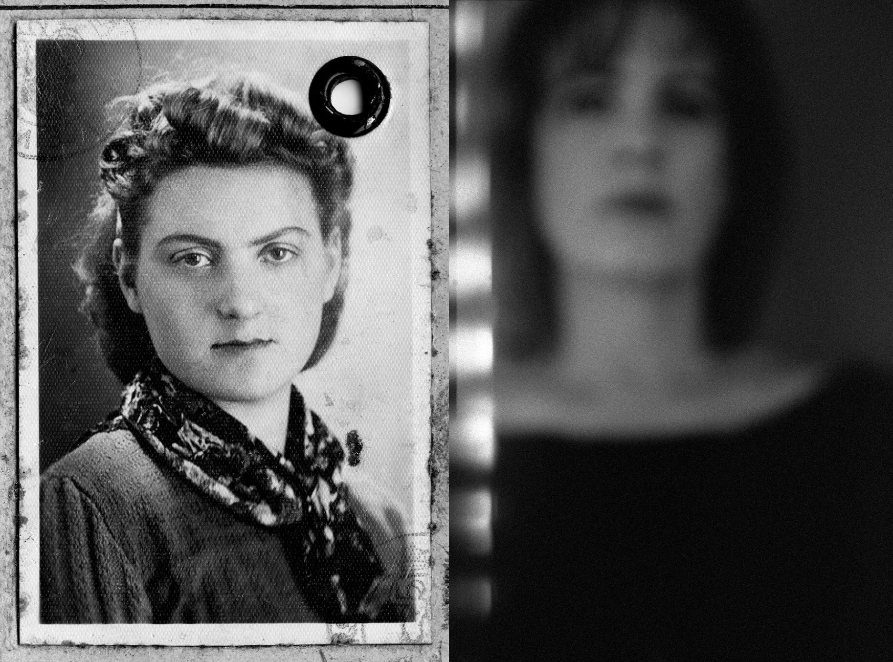 - My Mother Pictured on Her False ID, Warsaw, Poland, 1942 / Self-Portrait 2005 (from Call Me Lola)