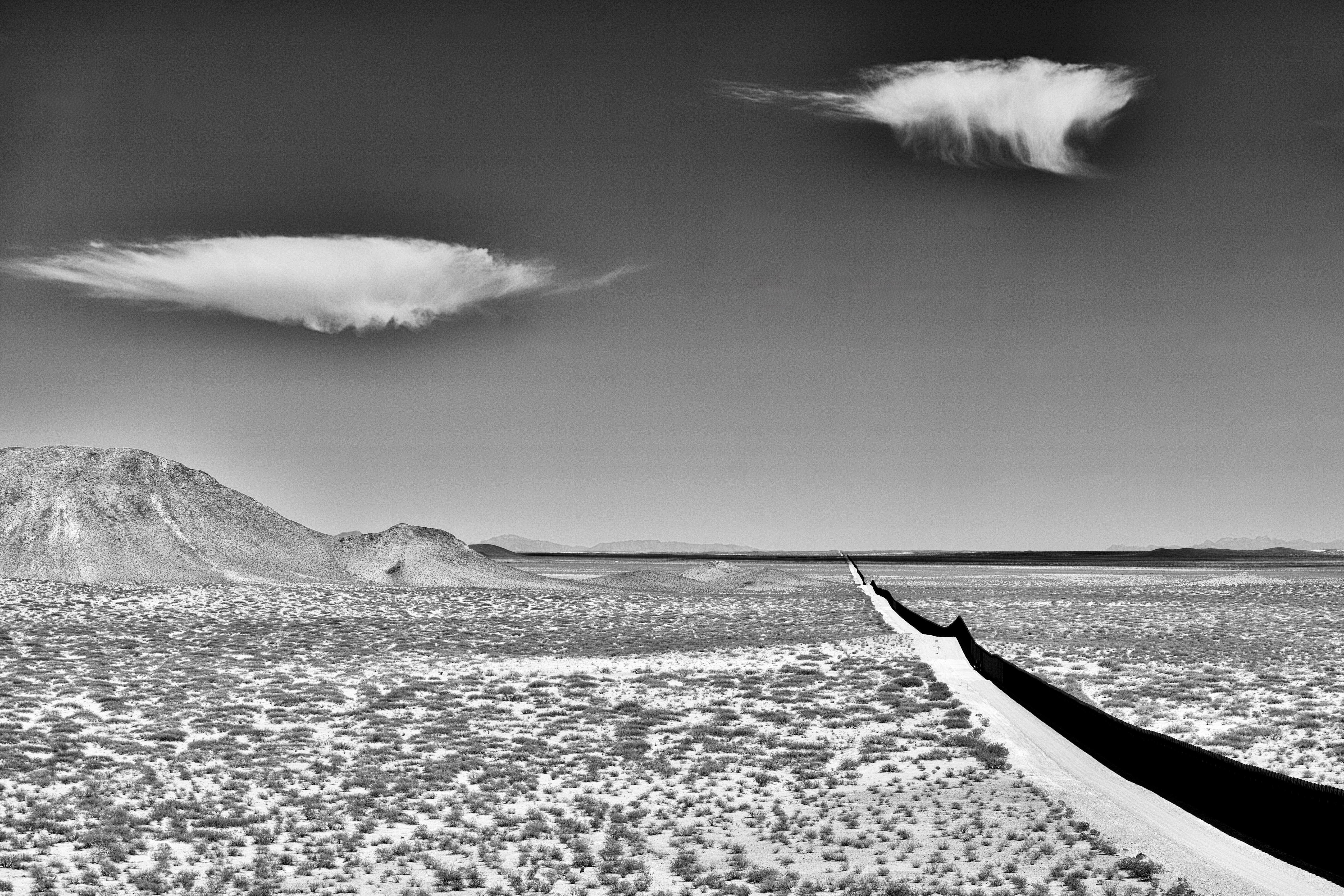 The Wall Cutting Through Chihuahuan Desert, New Mexico-Mexico Borderlands 2025
