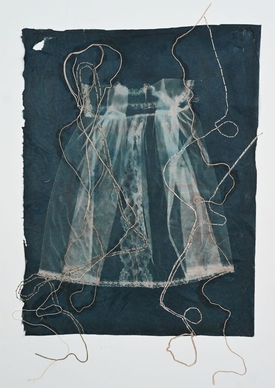 Patricia HowardLouisville, COTo Unknown Ancestors and the Melancholy of IrelandCyanotype toned with stitching