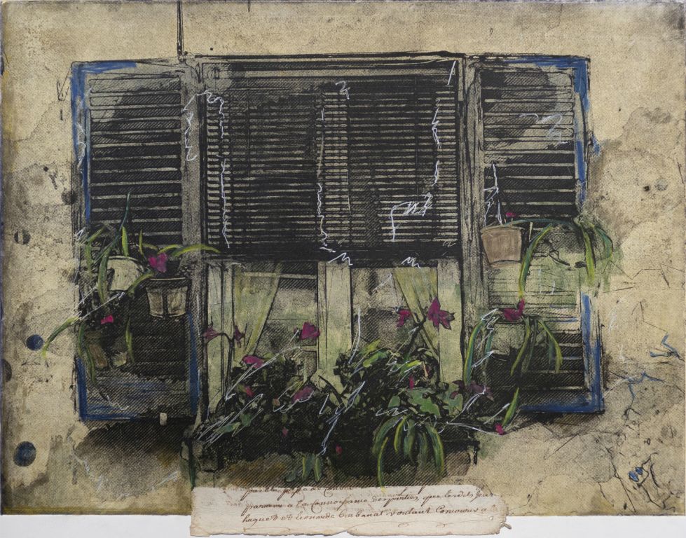 Sharon  NavageOdessa, TXWindow Boxphotopolymer gravure hand colored with collage