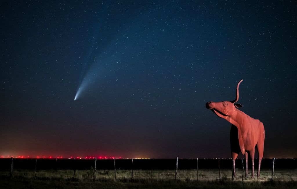 Comet NEOWISE at Bridle Bit BullArchival Digital PrintClinton KempDallas, TX